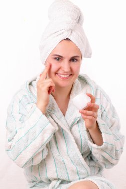 güzel kızın yaptığı sabah hijyen