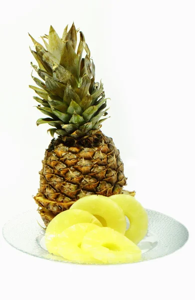 Pineapple on the plate — Stock Photo, Image