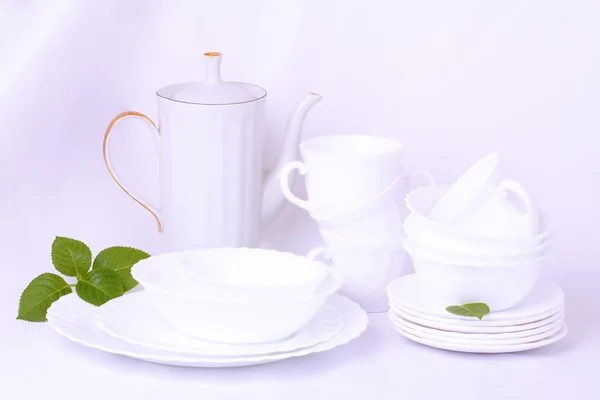 Stock image White dishes on the table