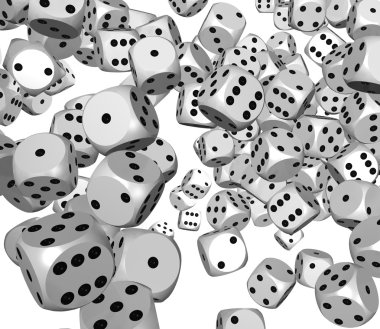 Dice rolling background clipart