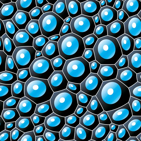 Zwarte bubbels naadloze abstracte textuur — Stockvector