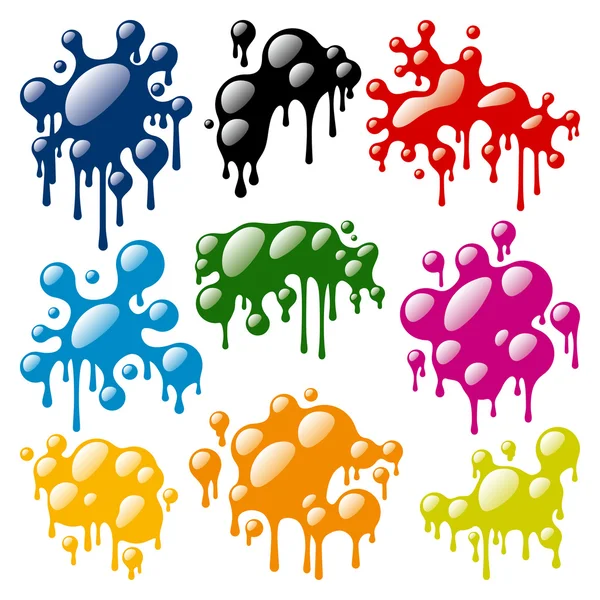 Set kleur blots — Stockvector