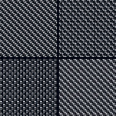 Carbon fiber seamless patterns set clipart