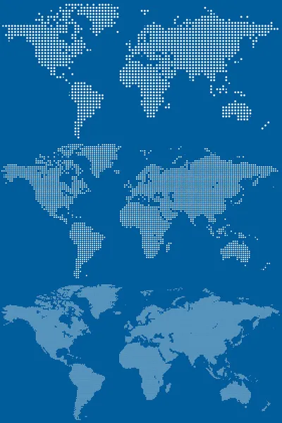 Mapas del mundo punteados — Archivo Imágenes Vectoriales