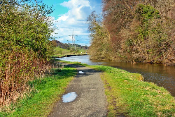 Canal Forth e Clyde em Springtime, Escócia — Fotografia de Stock