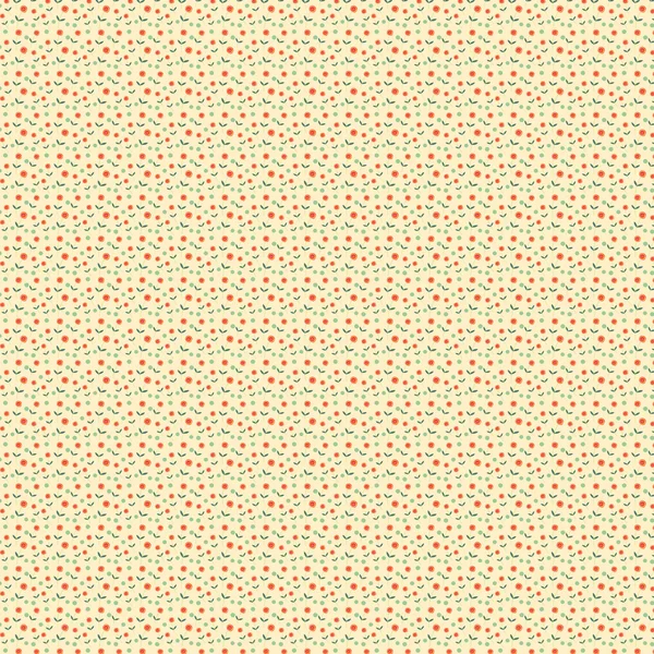 복고풍 꽃과 녹색 점 패턴 — 스톡 사진