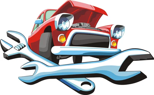 Réparation automobile — Image vectorielle