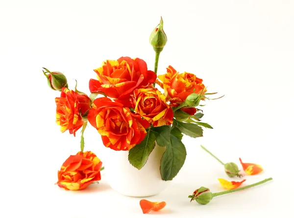 Kytice různobarevné růží, malé spreje — Stock fotografie