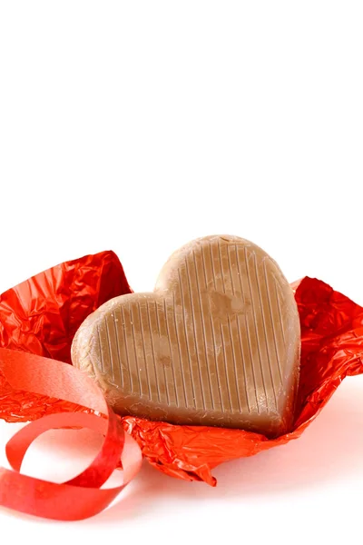 Sevgililer günü için çikolata kalp — Stok fotoğraf