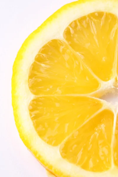 Closeup macro shot of half a lemon — Stock Photo, Image