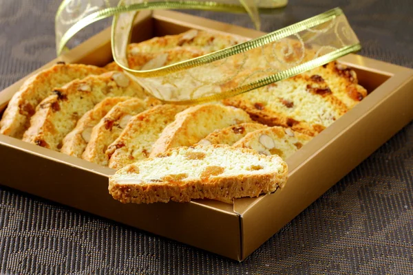 Perinteinen italialainen biscotti evästeet mantelit — kuvapankkivalokuva