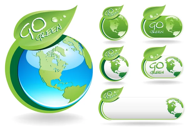 Go Green — Stock Vector