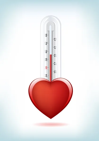 Aşk termometre — Stok Vektör