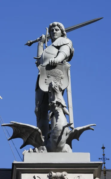 Статуя в Риге Стоковое Изображение