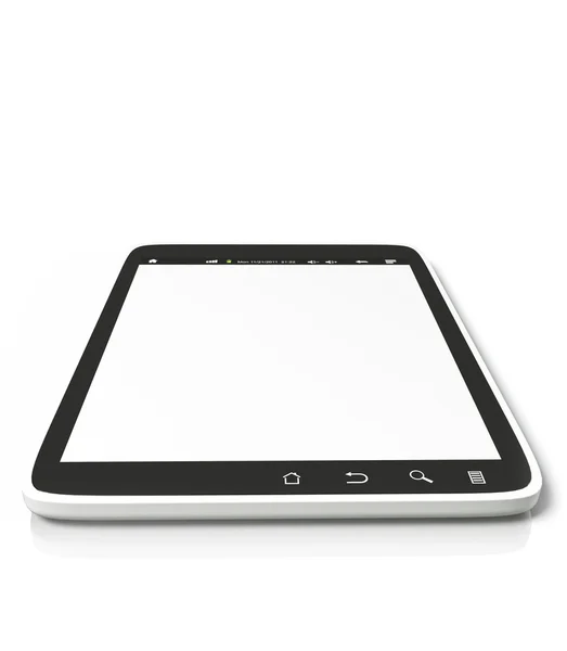3D: Darstellung des Tablet-PCs auf weißem Hintergrund, mobil — Stockfoto