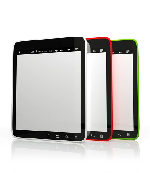 3D: Illustrazione del Tablet PC su sfondo bianco, mobile — Foto Stock