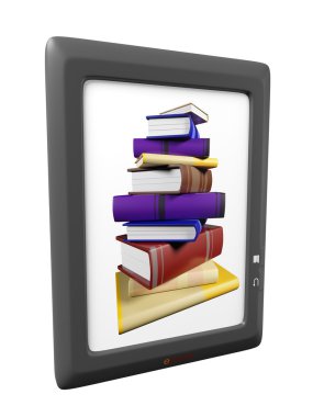 Illustration of ebook reader device clipart