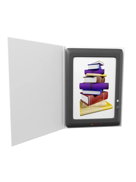 Ілюстрація пристрою читання електронних книг — стокове фото