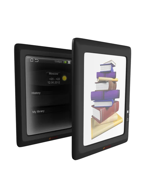 电子书阅读器设备的插图 — 图库照片