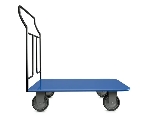 3D obraz vozík s boxy, symbolizující bystrtsyu poštovné a w — Stock fotografie