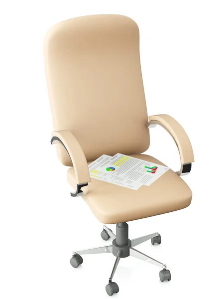 Ilustração 3d: cadeira giratória em um fundo branco — Fotografia de Stock
