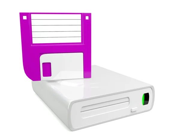 3d illustration: el icono del programa de ordenador CD-ROM — Foto de Stock