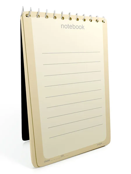 Ilustração 3d: notebook de computador com ícone de caneta — Fotografia de Stock