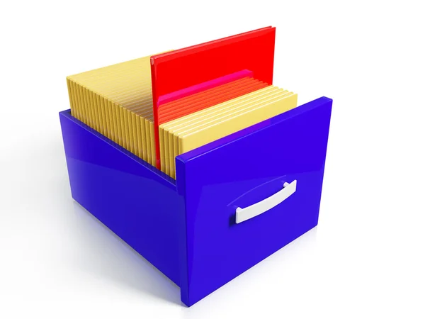 3d illustration: Folder icon with the documents in the closet — Stock Photo, Image