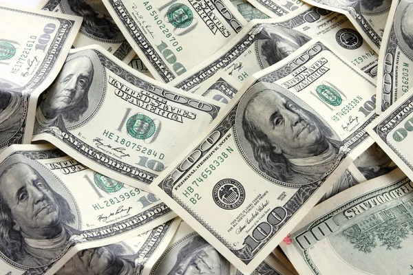 Denaro Pile $100 Dollaro banconote — Foto Stock