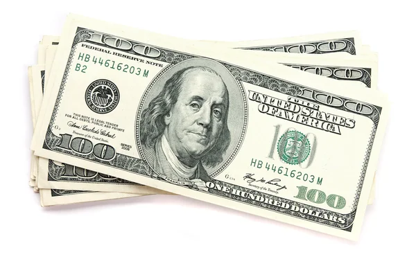 Стопка 100 $банкнот — стоковое фото