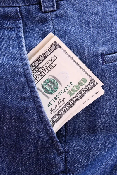 Money in pocket — Stock Photo, Image