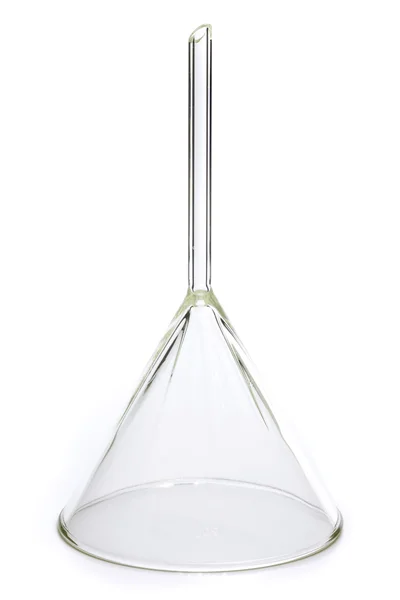 Funil de vidro de laboratório — Fotografia de Stock