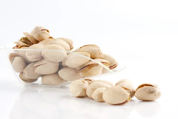 Scoop of roasted and salted pistachios — Stock Photo, Image