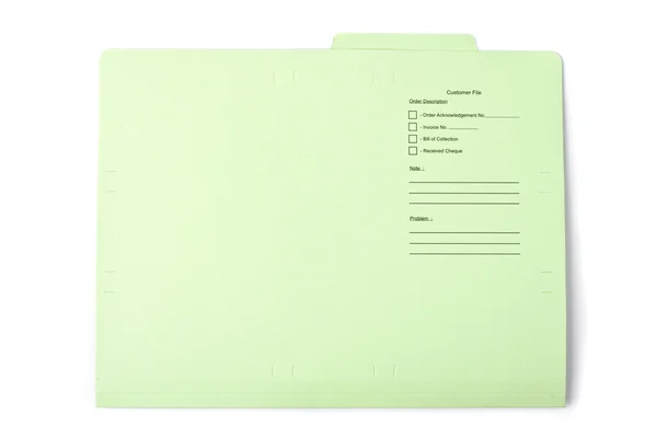 绿色文件夹 — 图库照片