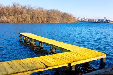 Old wooden pier clipart