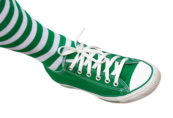 St Patrick's Day foot — Stock Photo, Image