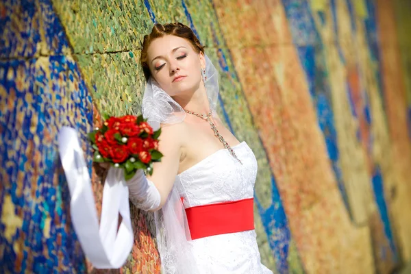 Невеста с буком — стоковое фото