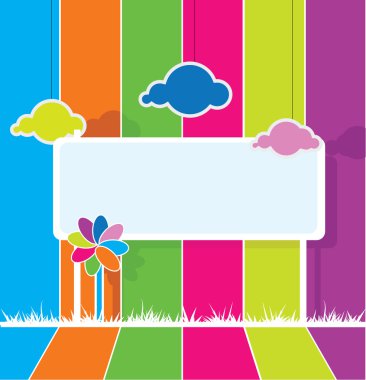 Colorful billboard background clipart