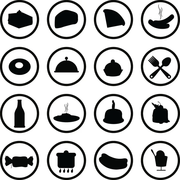 Iconos de alimentos — Archivo Imágenes Vectoriales