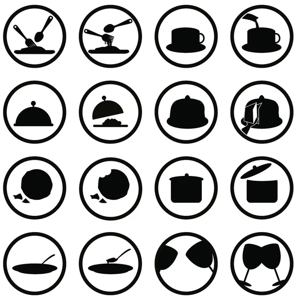 Voedsel pictogrammen — Stockvector