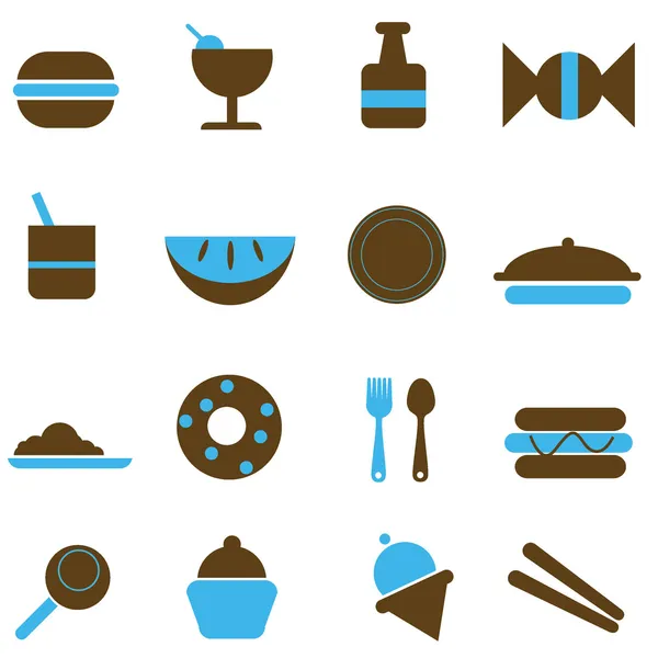 Food silhouettes — Stock Vector