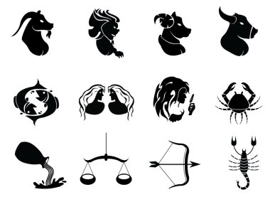 Horoscope signs icons clipart