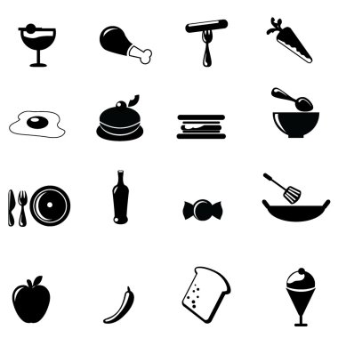 Food icons clipart