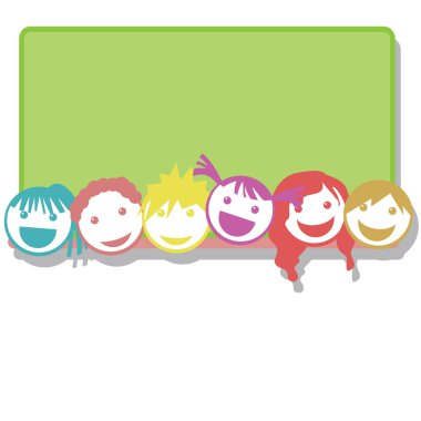 Children face background clipart