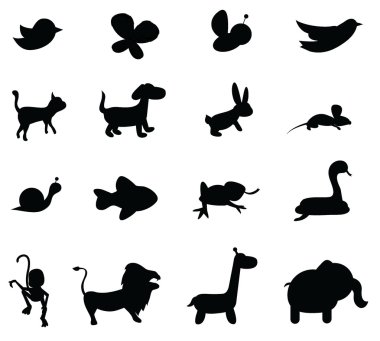 Animal silhouettes clipart