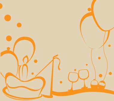 Abstract party and birthday clipart