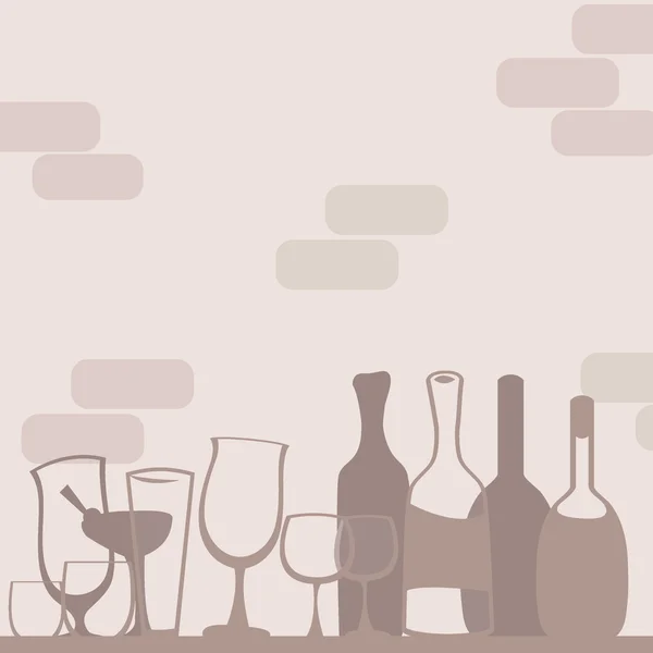 抽象派和饮料背景 — 图库矢量图片