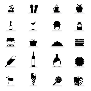 Food and drink icons clipart