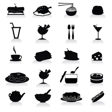 Food and drink icons clipart