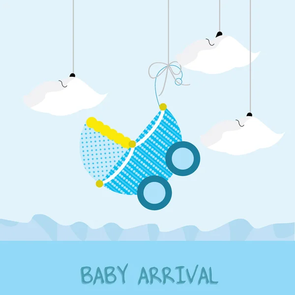 赤ちゃんの到着カード — ストックベクタ